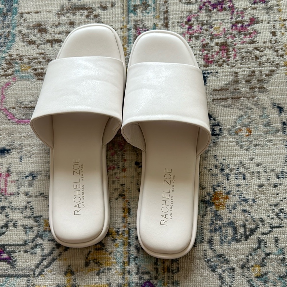 Rachel Zoe white sandals size 8 worn twice